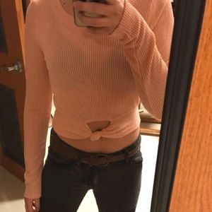 Hollister pink crop top